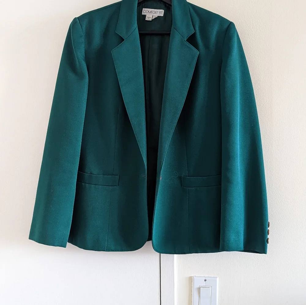 ☀️ Vintage ☀️ Comfort fit emerald green ladies blazer ☀️